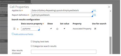 Implementing Best bets feature in Pega7 autocomplete control.